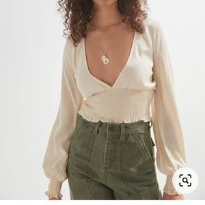 UO Ruth V-neck Blouse